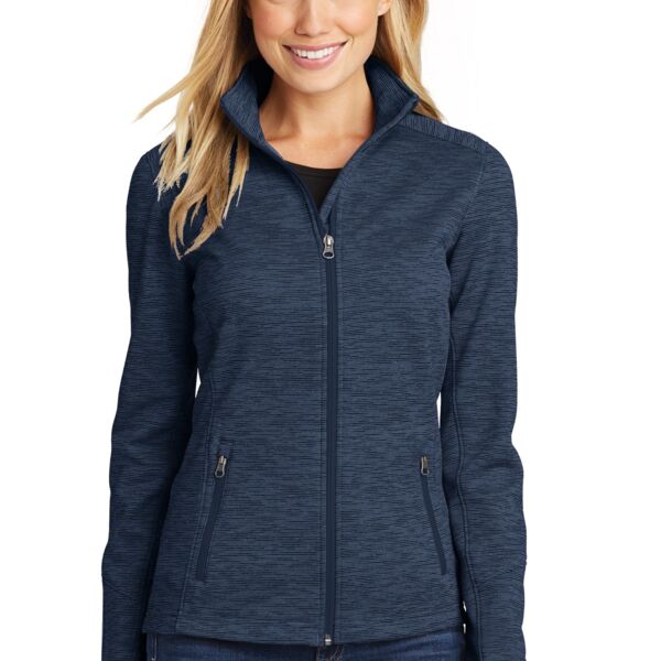 Ladies Digi Stripe Fleece Jacket Thumbnail
