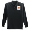 Long Sleeve Silk Touch Polo with Pocket Thumbnail