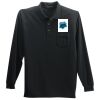 Long Sleeve Silk Touch Polo with Pocket Thumbnail