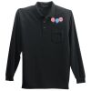 Long Sleeve Silk Touch Polo with Pocket Thumbnail