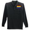 Long Sleeve Silk Touch Polo with Pocket Thumbnail