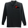 Long Sleeve Silk Touch Polo with Pocket Thumbnail