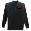 Long Sleeve Silk Touch Polo with Pocket Thumbnail