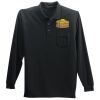 Long Sleeve Silk Touch Polo with Pocket Thumbnail