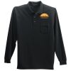 Long Sleeve Silk Touch Polo with Pocket Thumbnail