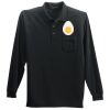 Long Sleeve Silk Touch Polo with Pocket Thumbnail