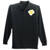 Long Sleeve Silk Touch Polo with Pocket Thumbnail