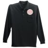 Long Sleeve Silk Touch Polo with Pocket Thumbnail