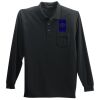 Long Sleeve Silk Touch Polo with Pocket Thumbnail