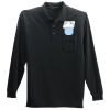 Long Sleeve Silk Touch Polo with Pocket Thumbnail
