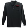 Long Sleeve Silk Touch Polo with Pocket Thumbnail