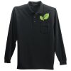 Long Sleeve Silk Touch Polo with Pocket Thumbnail