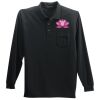 Long Sleeve Silk Touch Polo with Pocket Thumbnail