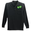 Long Sleeve Silk Touch Polo with Pocket Thumbnail