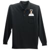 Long Sleeve Silk Touch Polo with Pocket Thumbnail
